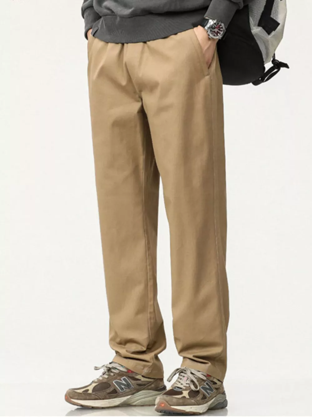 Men's Plus Size Casual Loose Fit Wide Leg Pants, image 8