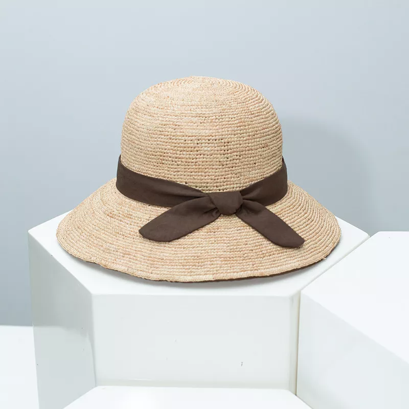 Straw Sun Hat with Ribbon, image 4