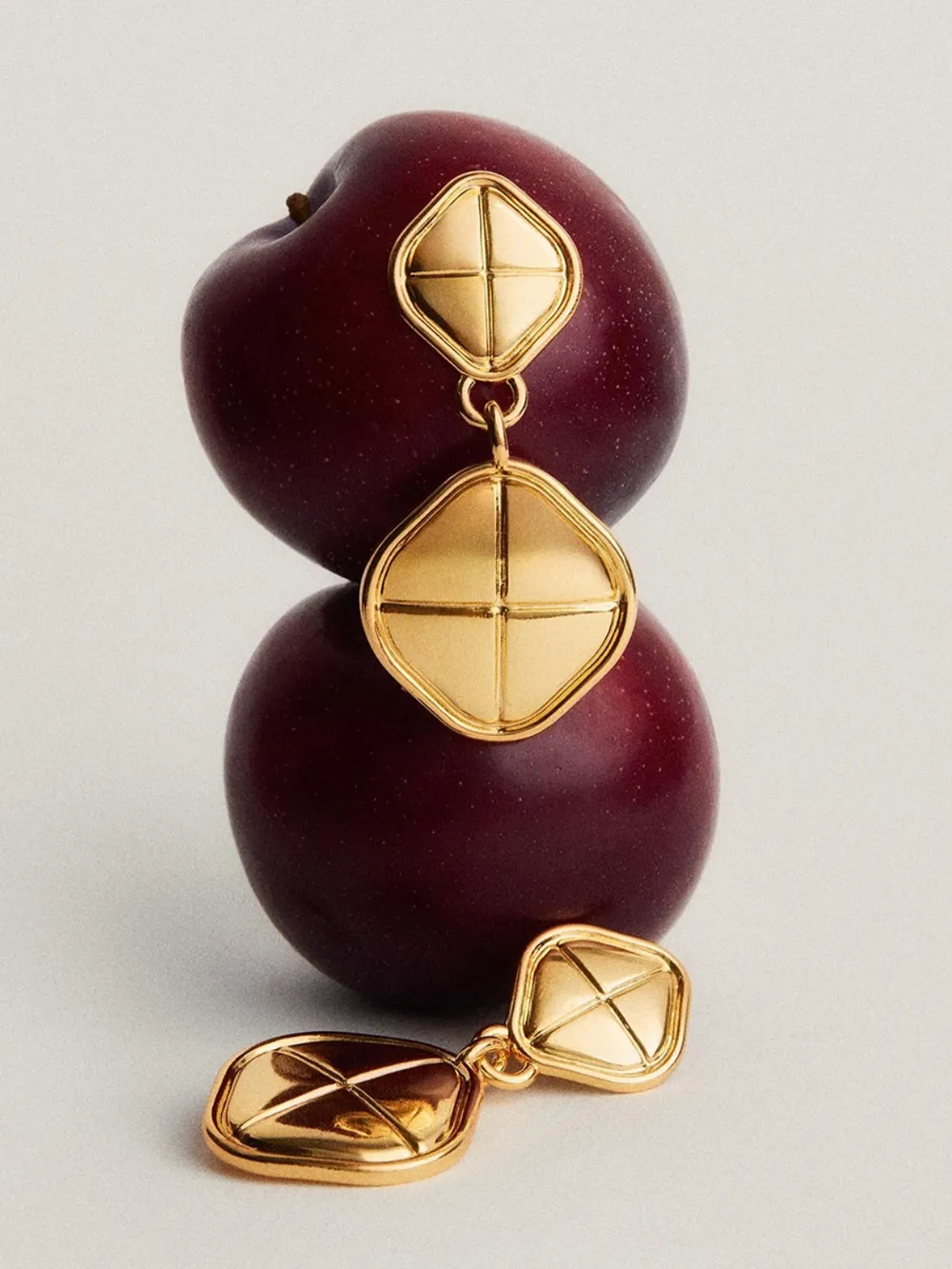 18K Gold-Plated Stainless Steel Square Earrings, image 9