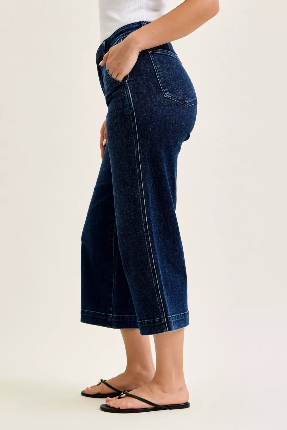 High Waist Ankle Wide Jeans, image 4