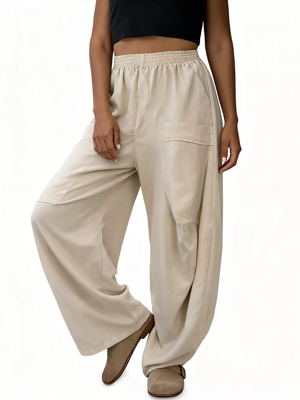 Plus Size Relaxed Fit Casual Pants, image 3