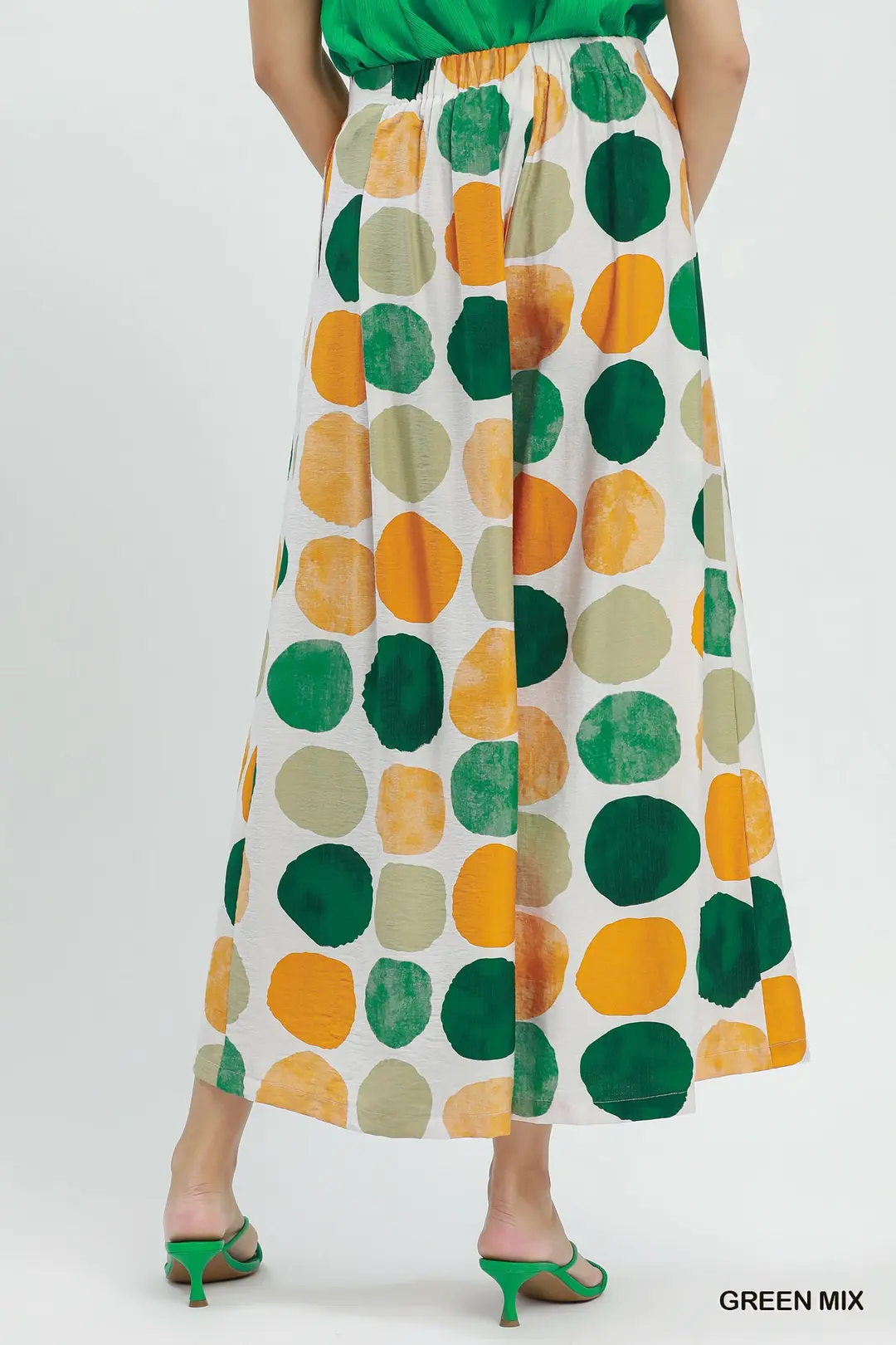 Dot Print Wide Leg Pants, image 2