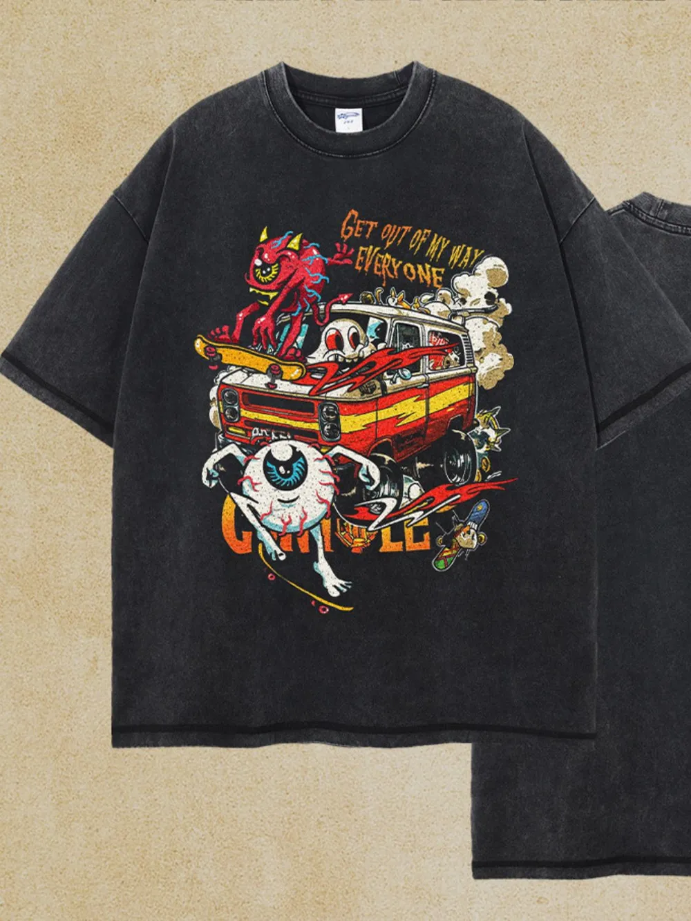 Men's Round Neck Half Sleeve Graphic T-Shirt, image 4