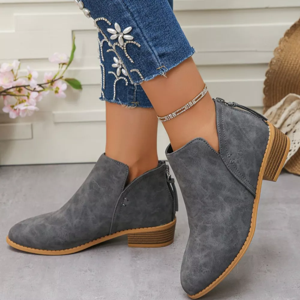 Point Toe Block Heels Boots, image 6