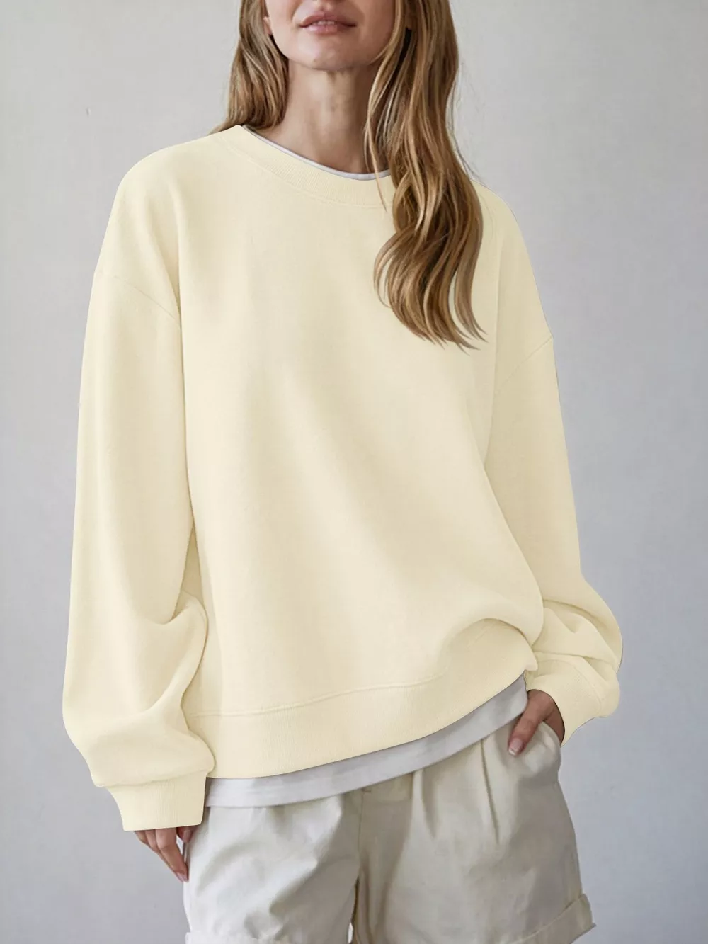 Oversized Crew Neck Sweatshirt, image 9