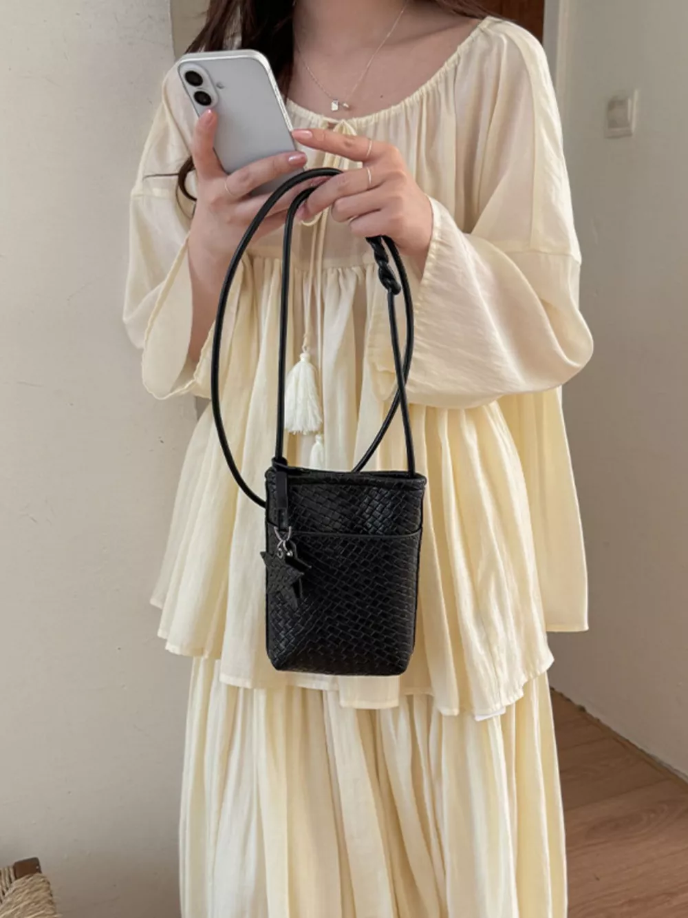 Woven Texture Crossbody Bag, image 3