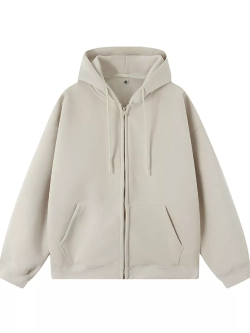 Men's Casual Loose Fit Zip-Up Hoodie, image 3