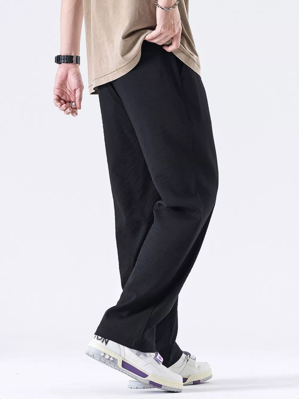 Men's Full Size Relaxed Fit Wide Leg Casual Pants Plus Size, image 6