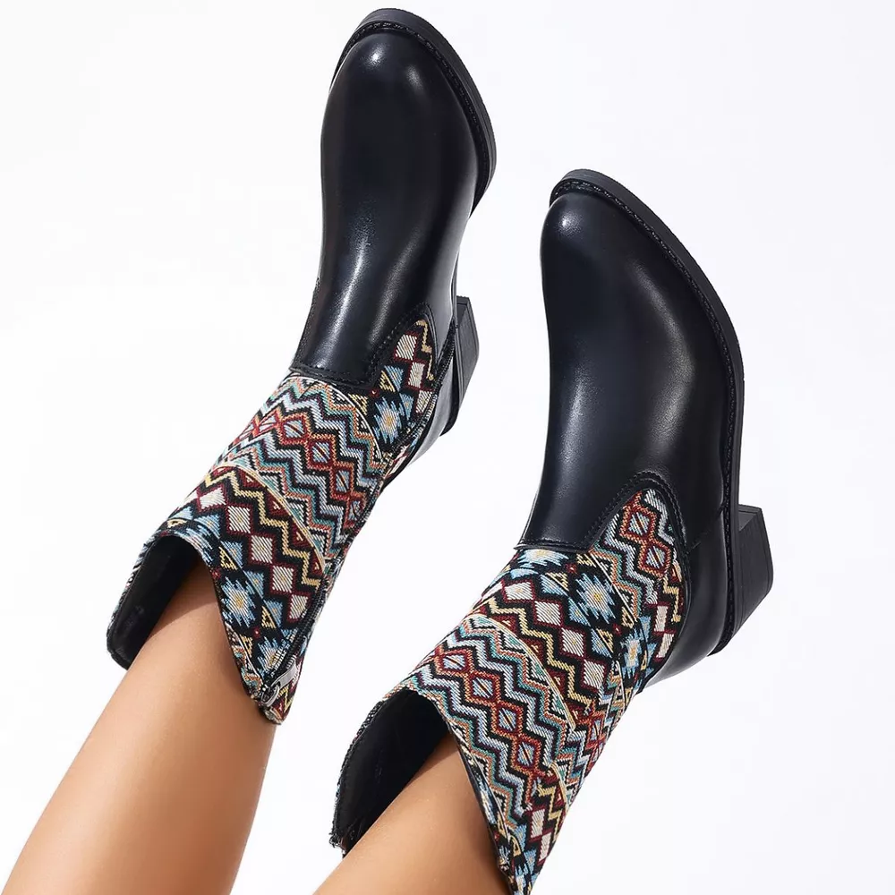 Point Toe Block Heels Boots, image 3
