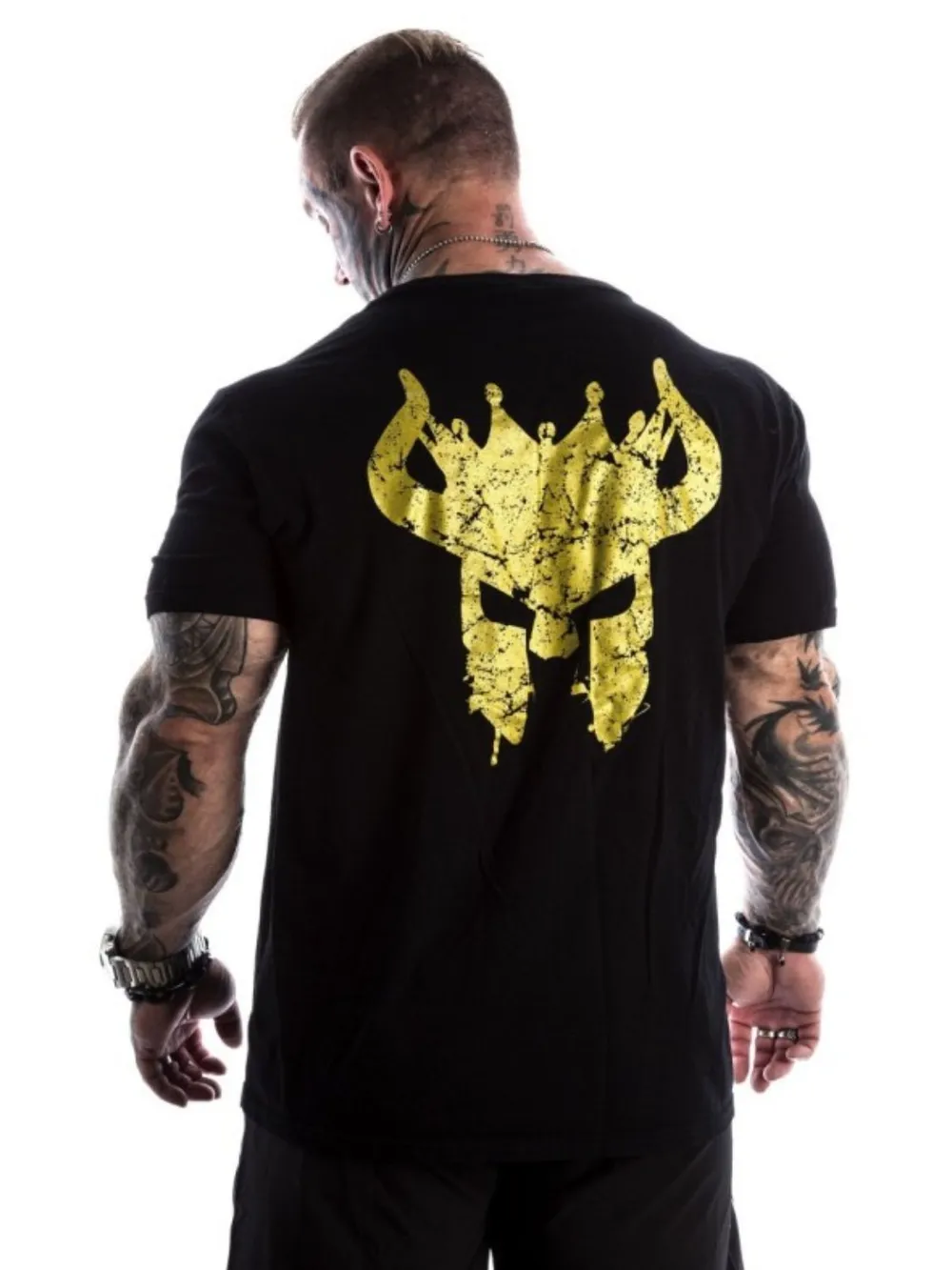 Men's Plus Size Graphic Back Round Neck Short Sleeve T-Shirt, image 2
