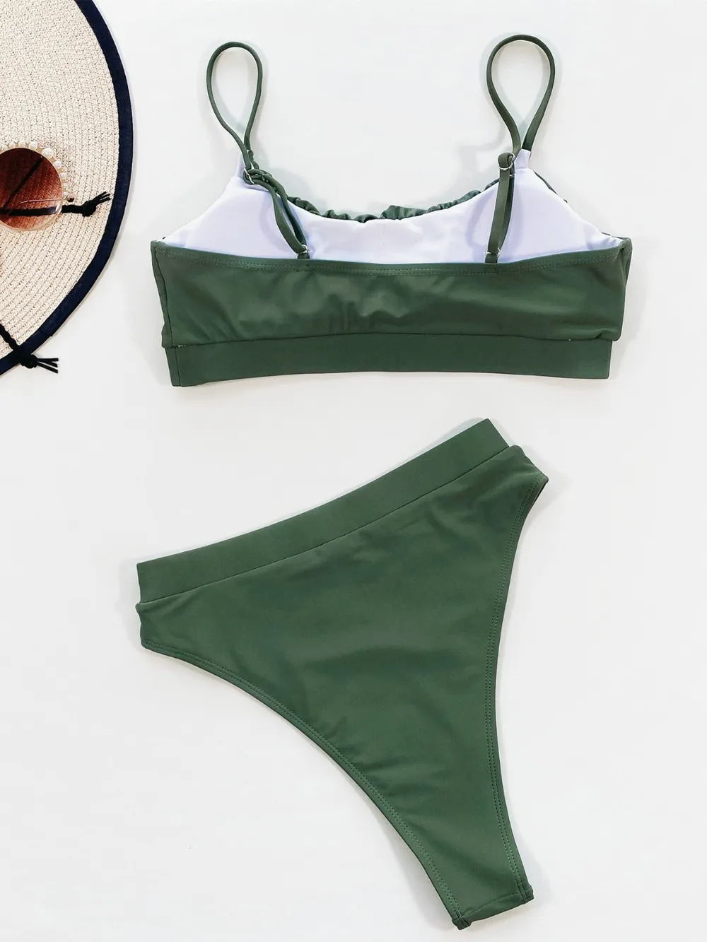 Adjustable Strap Ruched Two-Piece Swim Set, image 2