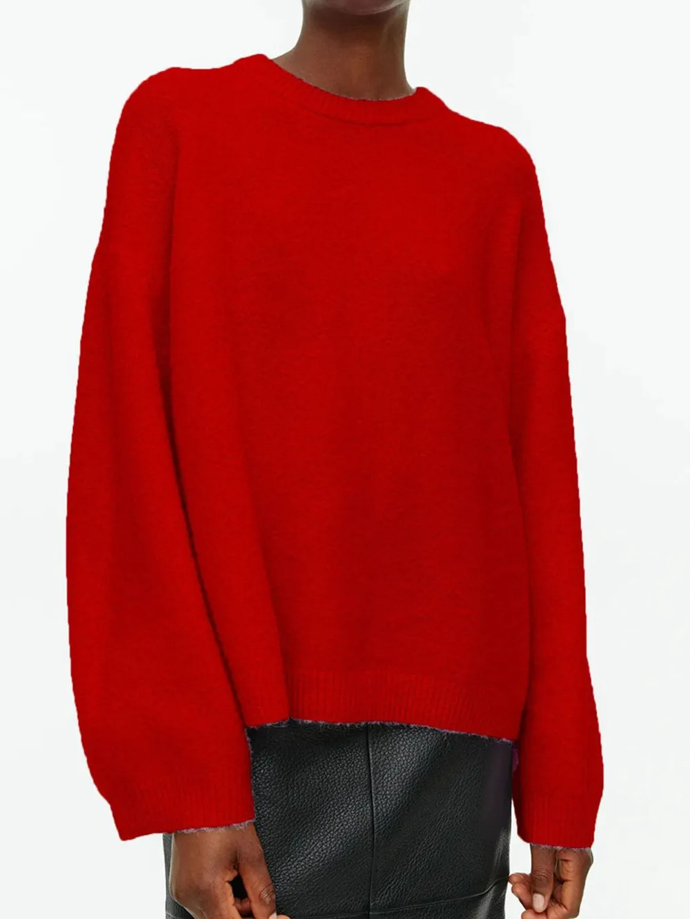 Round Neck Drop Shoulder Sweater, image 25