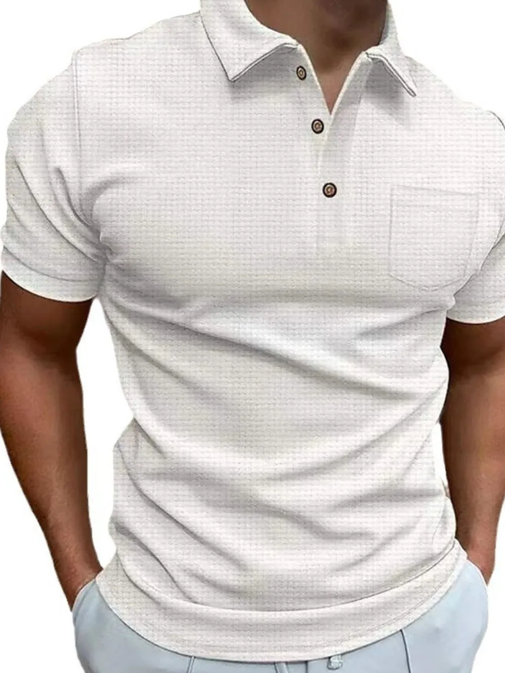 Men's Full Size Collared Neck Short Sleeve Polo Plus Size, image 5