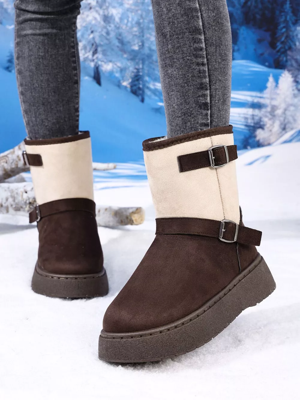 Round Toe Platform Boots, image 3