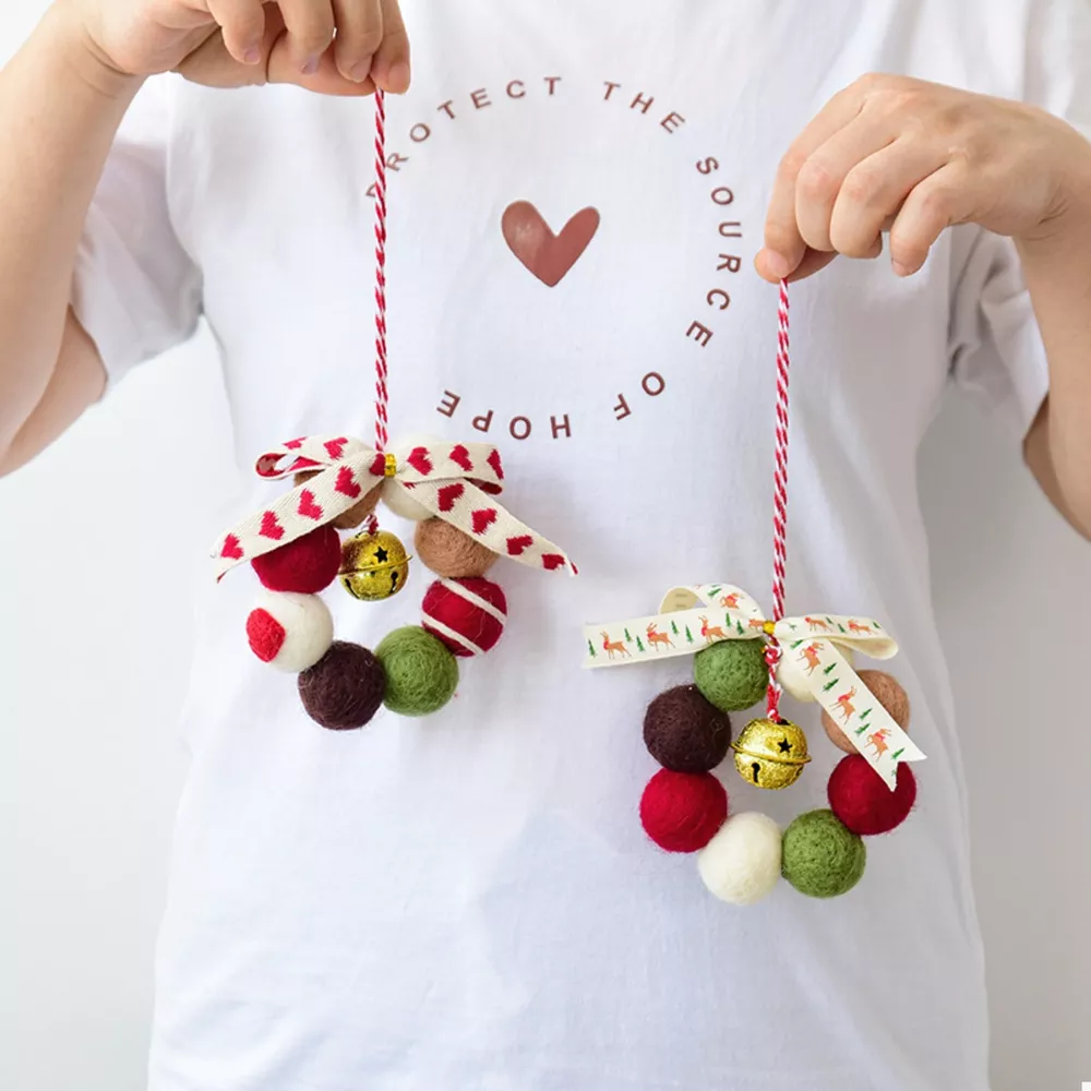 Christmas Felt Ball Garland Ornament, image 4