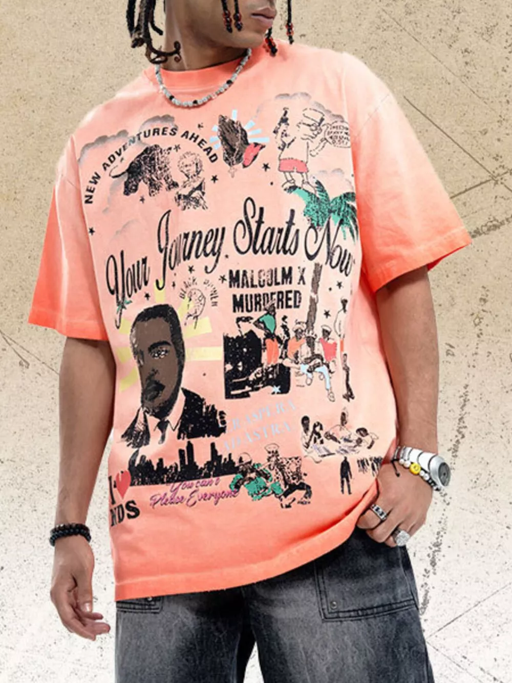 Men's Graphic Round Neck T-Shirt, image 5