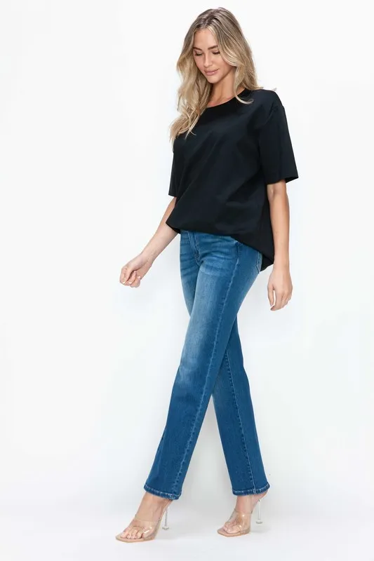 Full Size Cat's Whiskers High Rise Straight Jeans, image 6