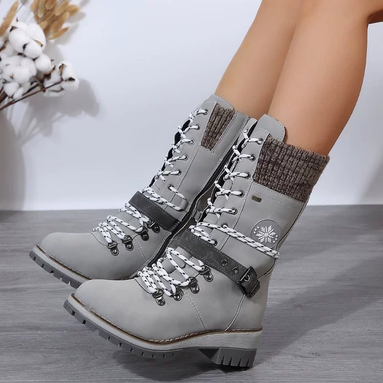 Lace Up Block Heel Boots, image 4