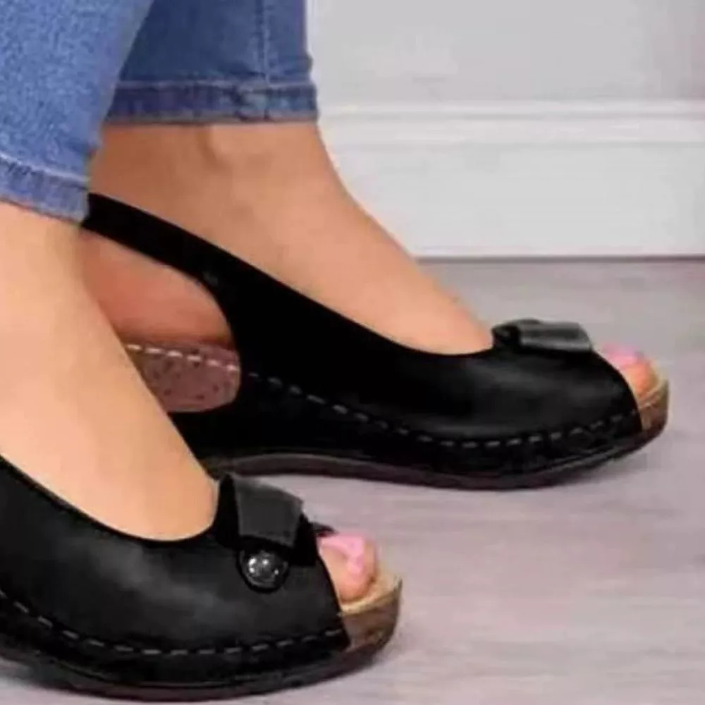 Peep Toe Wedge Sandals, image 2