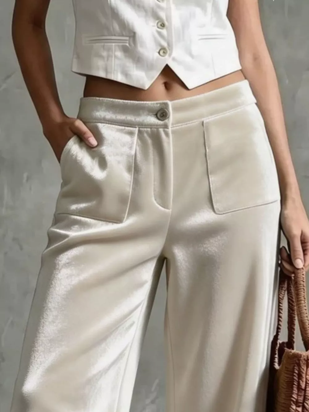 Full Size Velvet Wide-Leg Pants Plus Size, image 2