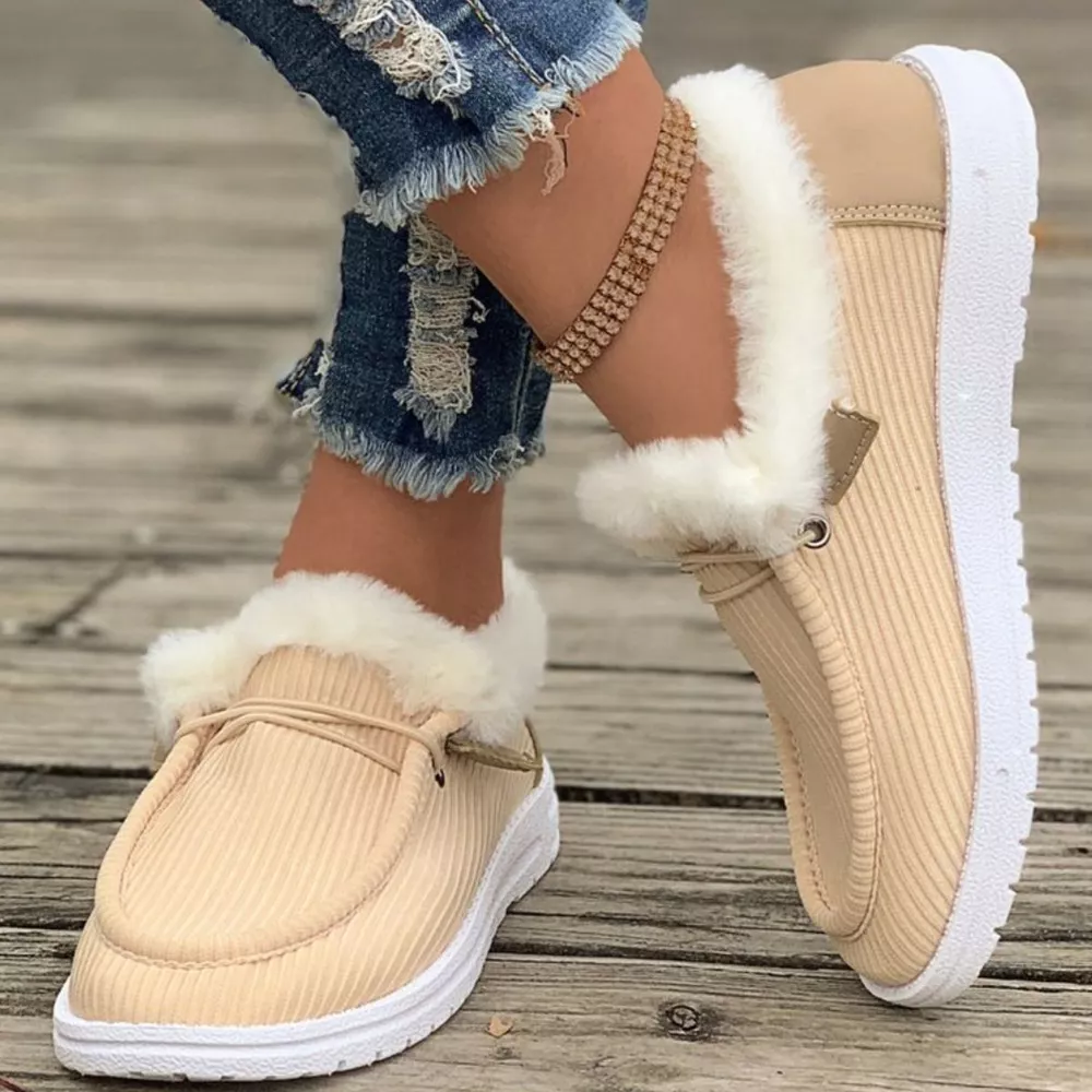Cozy Plush-Lined Flats Slip-Ons, image 3