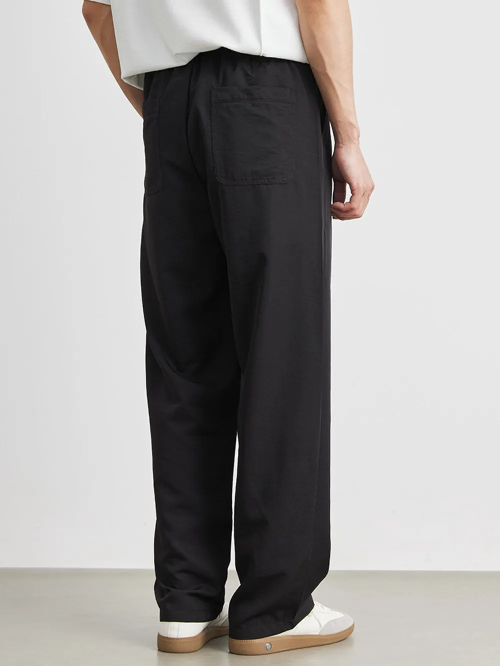 Men's Casual Drawstring Wide Leg Pants, image 4