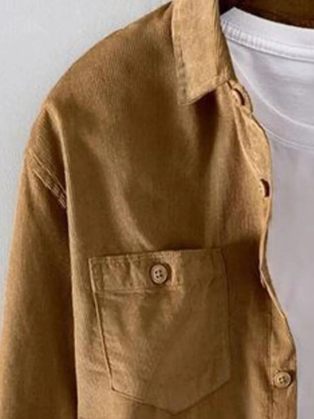 Men's Plus Size Button Up Long Sleeve Shirt, image 2