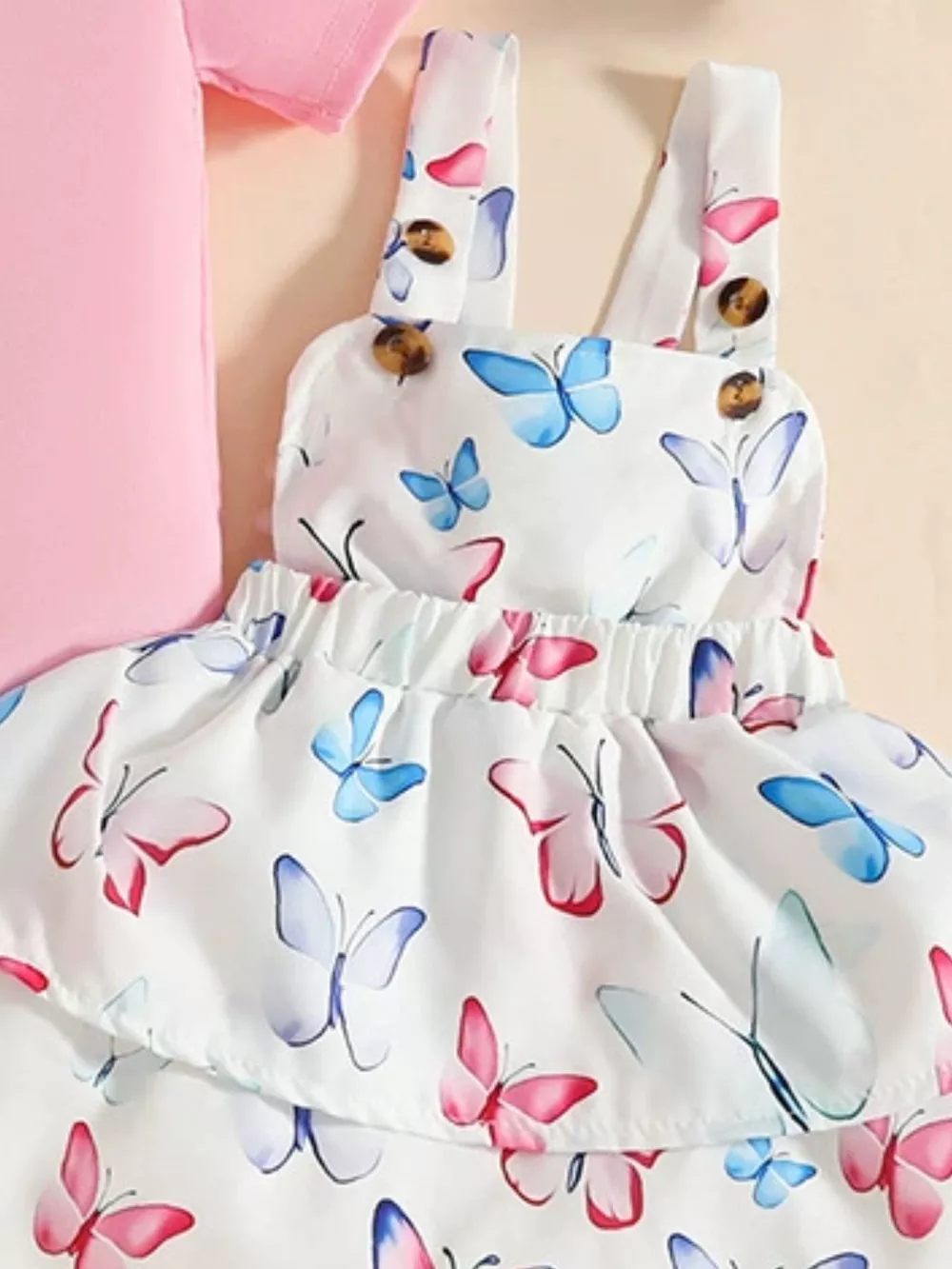 Children's Ruffled Bodysuit and Dress Set with Headband, image 9