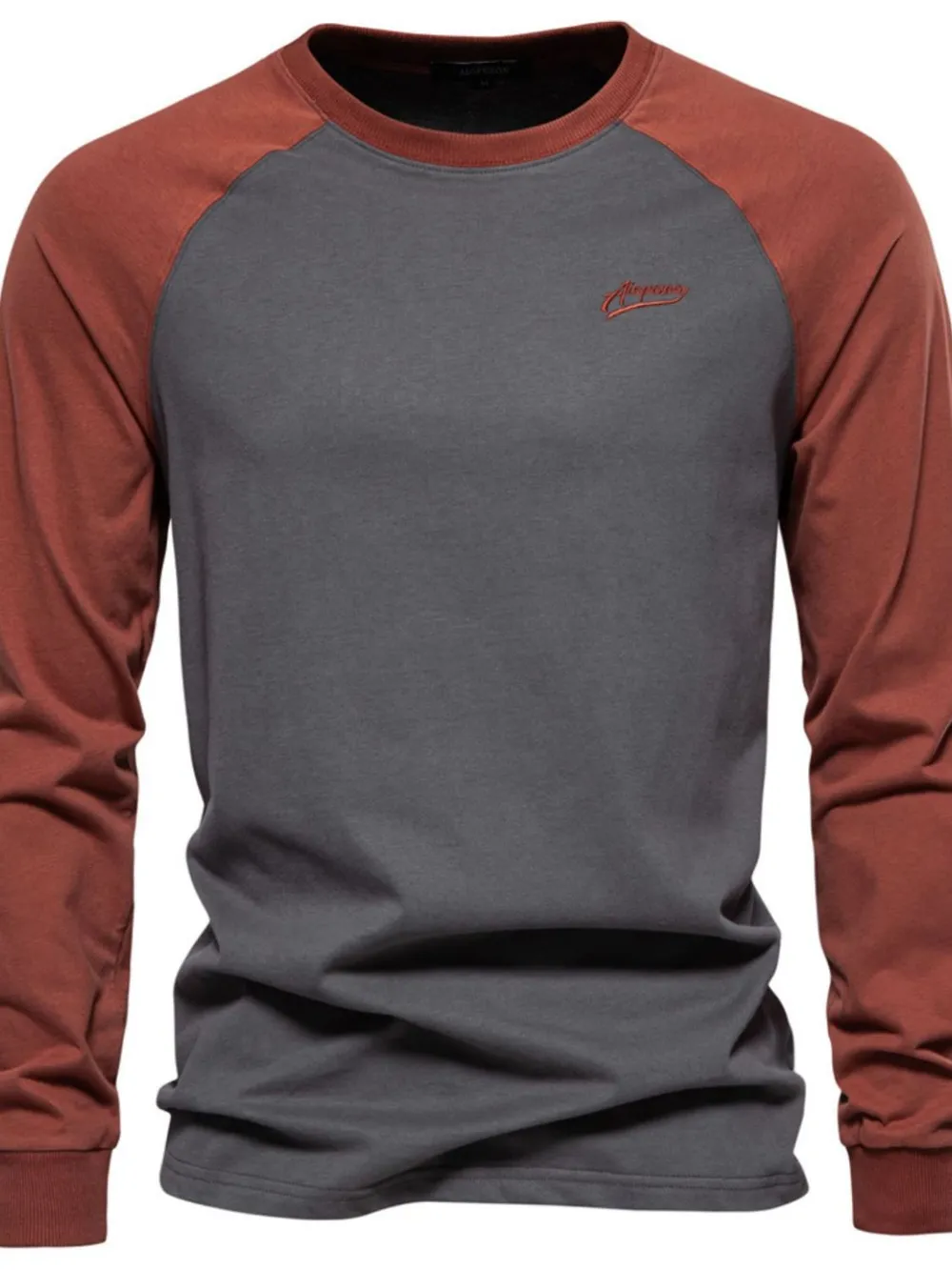 Men's Contrast Round Neck Raglan Sleeve T-Shirt, image 9