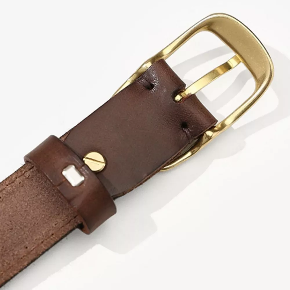 Cowhide Leather Belt with Golden Buckle, image 7