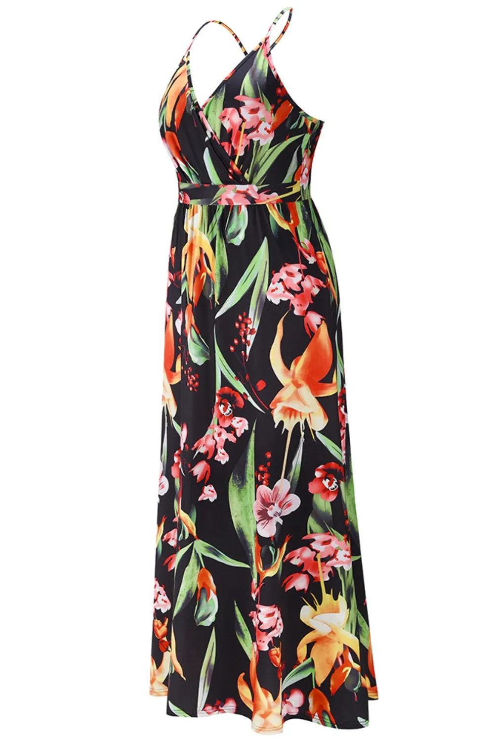 Crisscross Printed Surplice Cami Dress, image 4