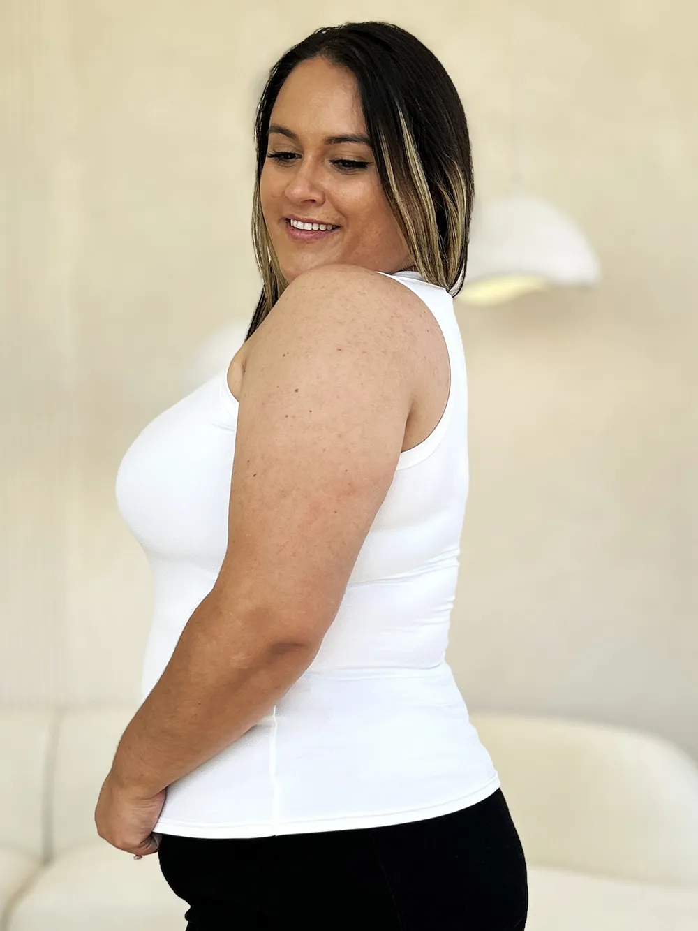 Full Size Round Neck Slim Tank, image 5