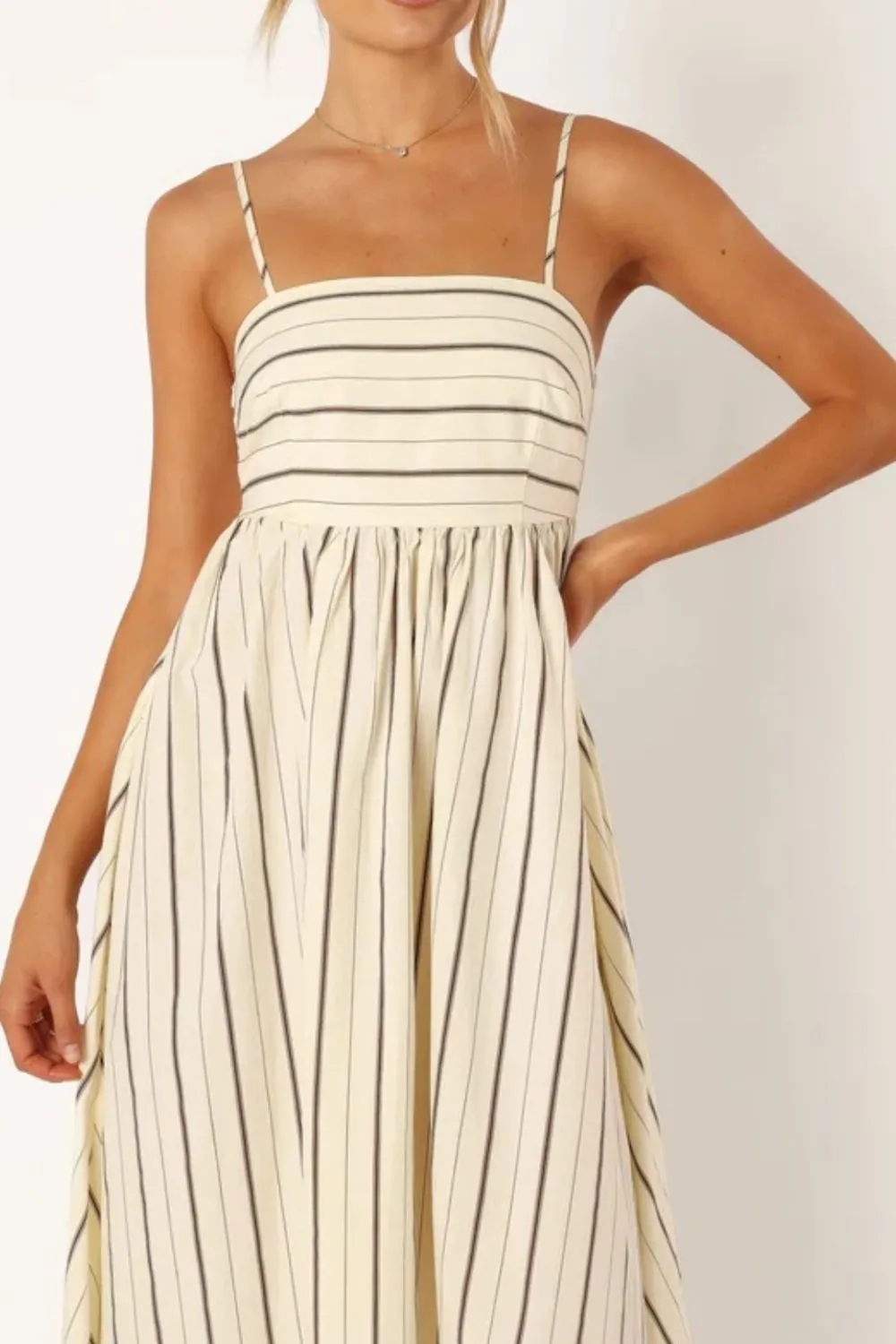 Striped Square Neck Cami Dress, image 4