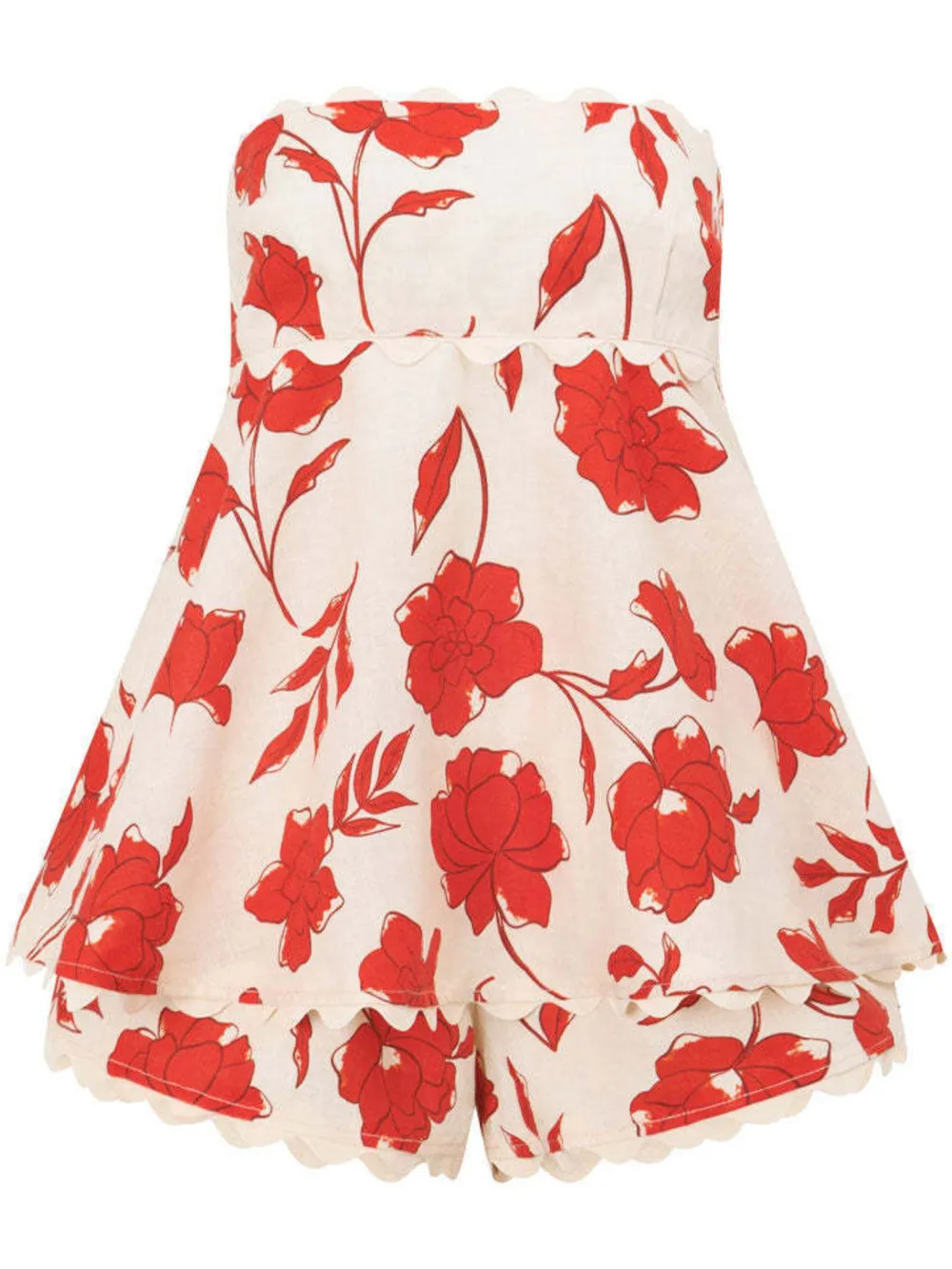 Floral Tube Top and Shorts Set, image 3
