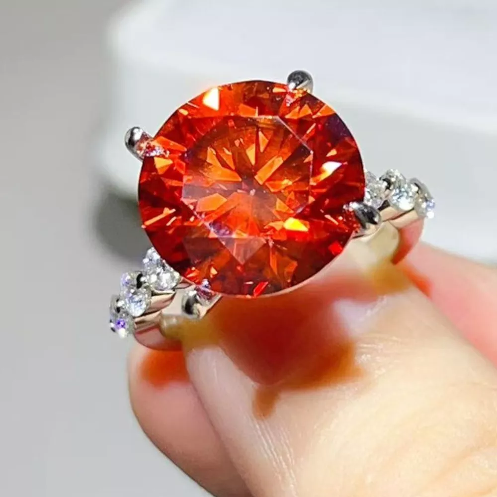 10 Carat Moissanite 925 Sterling Silver Ring, image 4