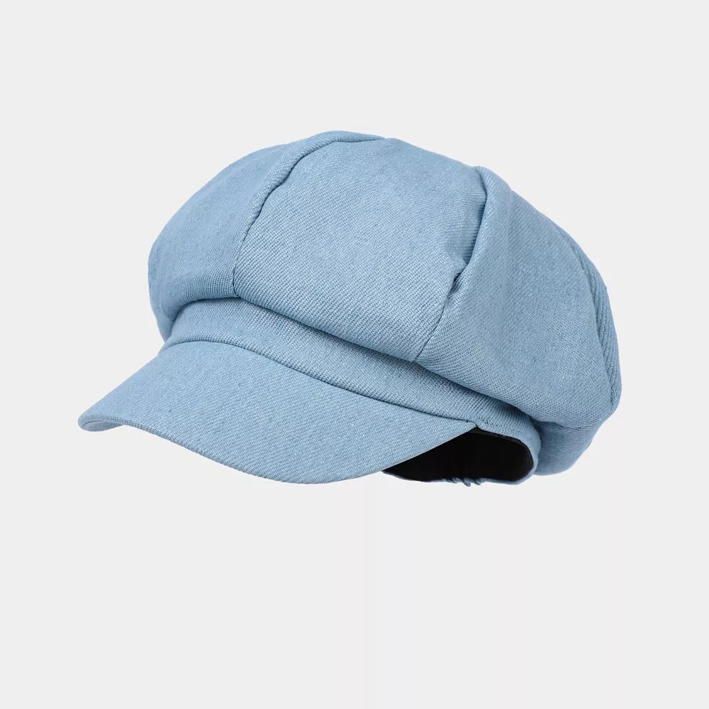 Vintage Style Denim Newsboy Hat, image 3
