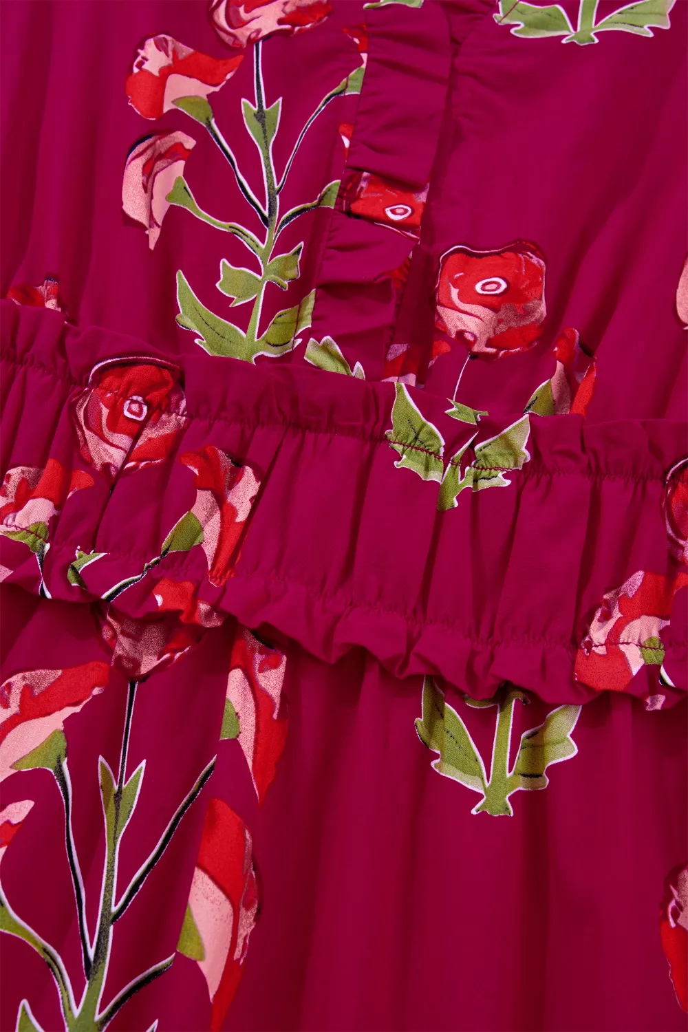 Floral Print Short Sleeve Midi Dress, image 10