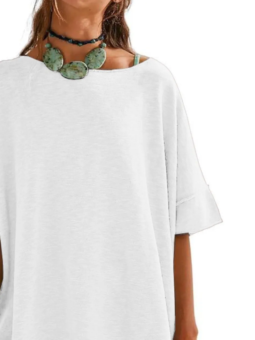 Oversized Round Neck Drop-Shoulder T-Shirt, image 26