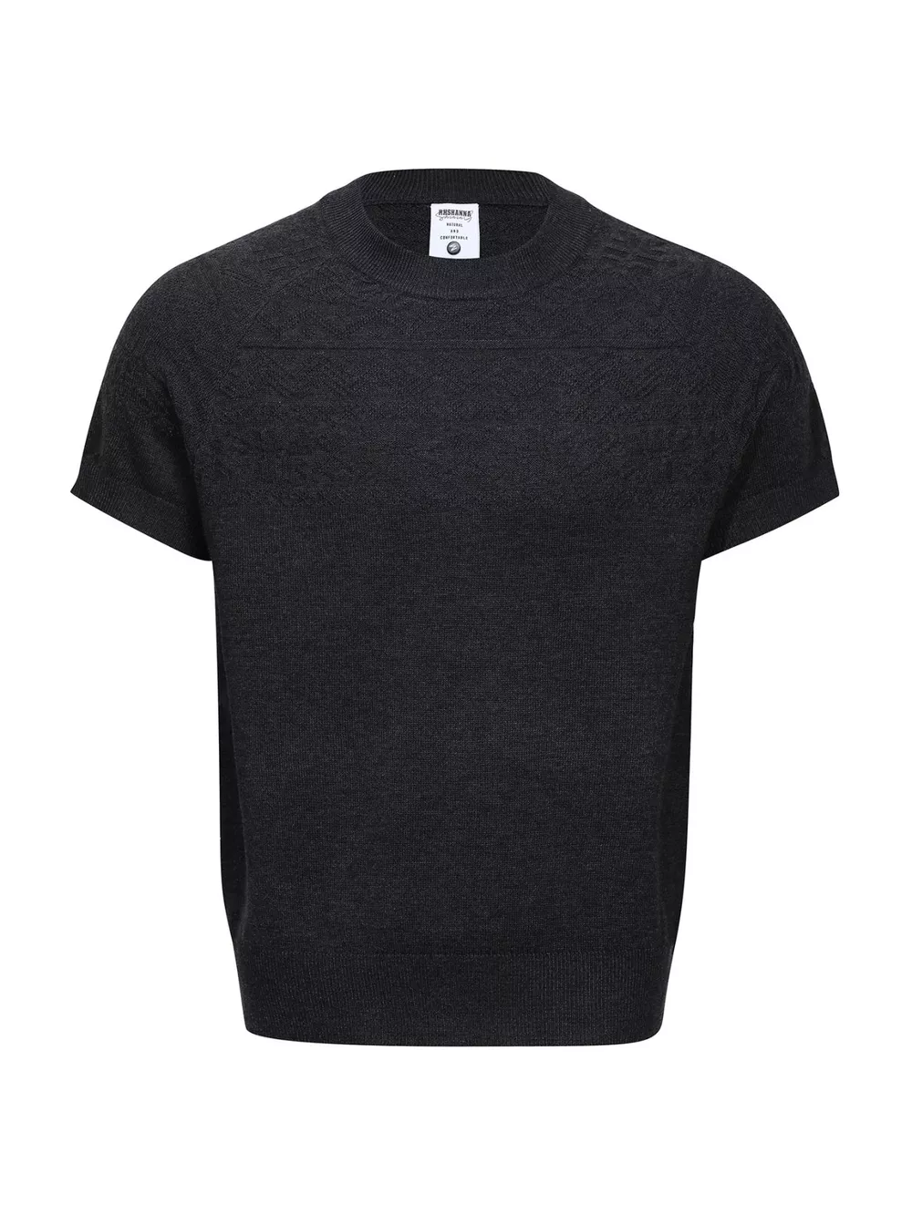Men's Short Sleeve Geometric Textured Knit Top, image 14