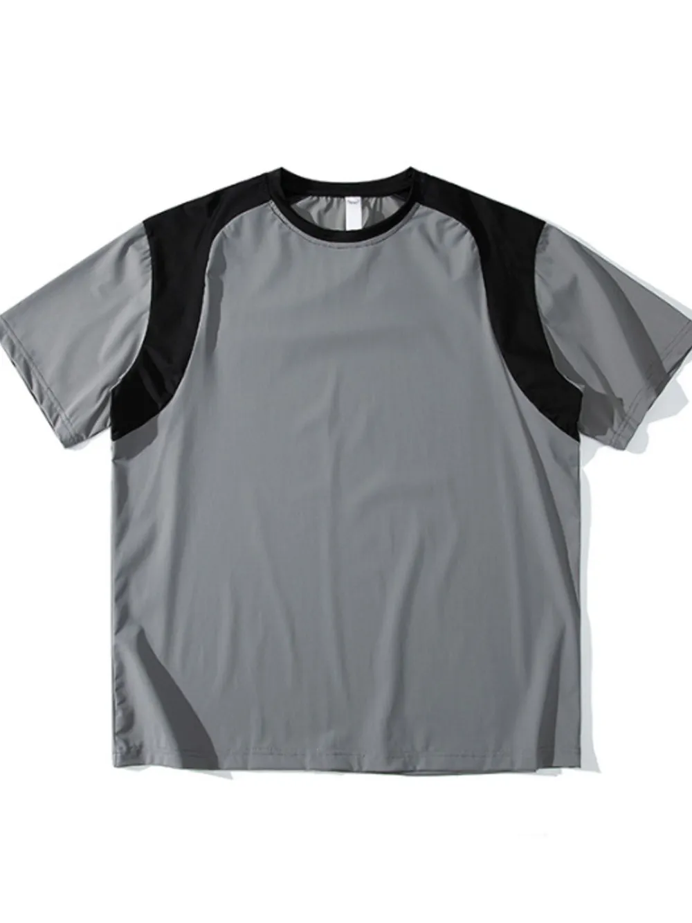 Men's Contrast Round Neck Short Sleeve T-Shirt