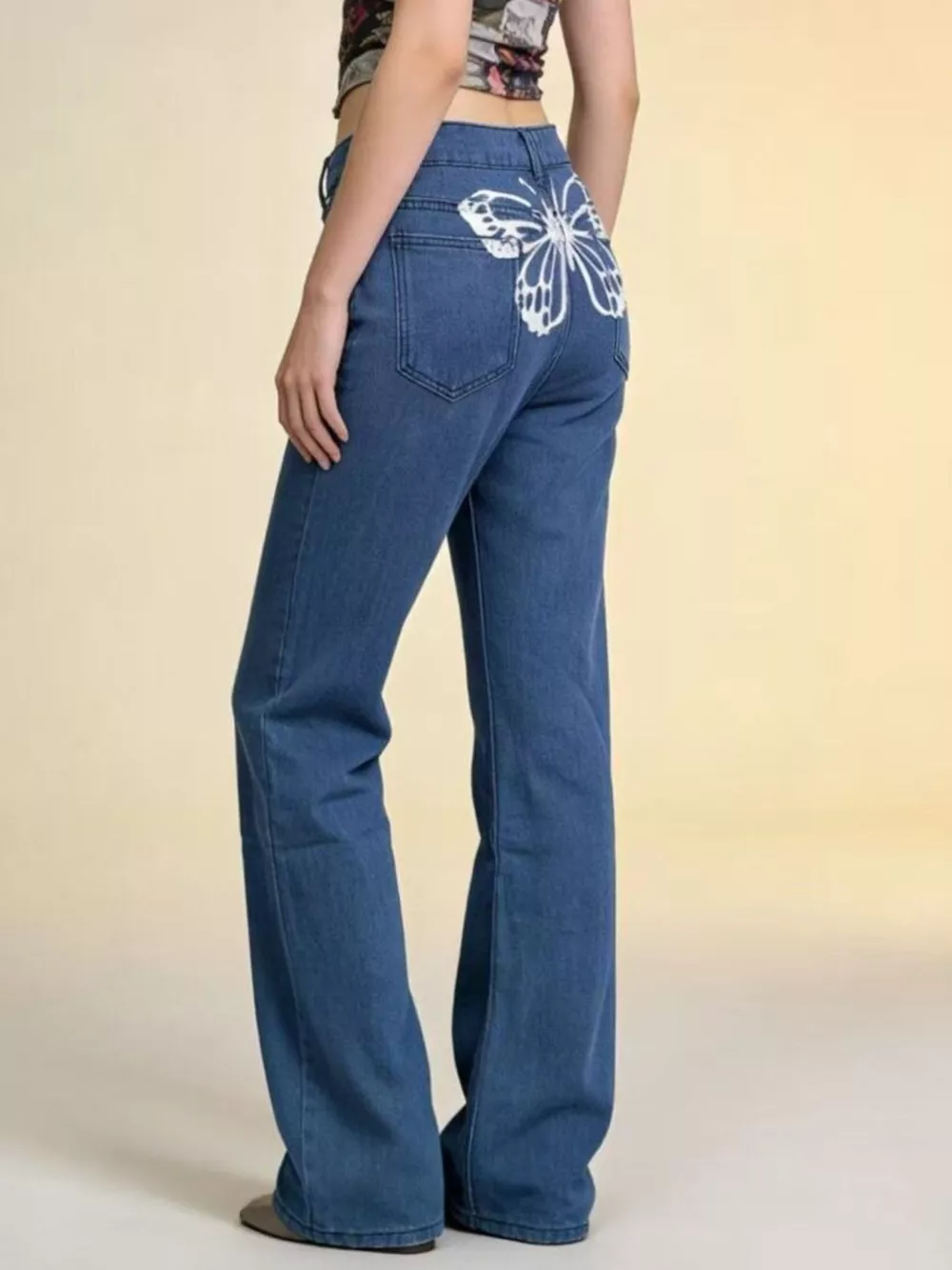 Butterfly Back Wide Leg Jeans, image 4