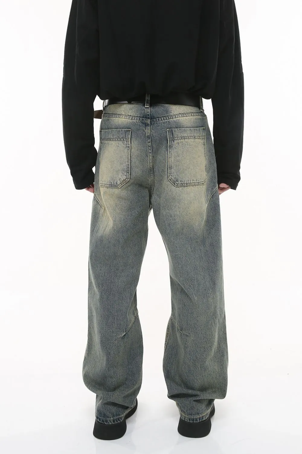 Wide Leg Men's Jeans with Pockets, image 3