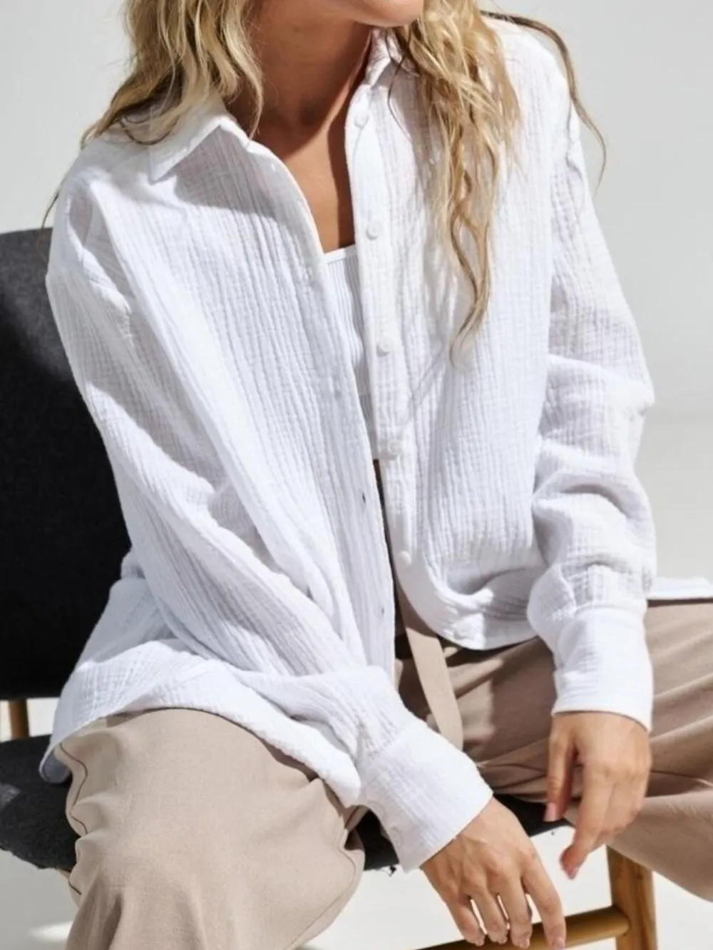 Button Up Long Sleeve Texture Shirt, image 21