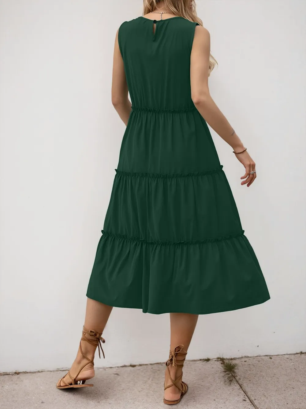 Frill Tiered Midi Dress, image 6
