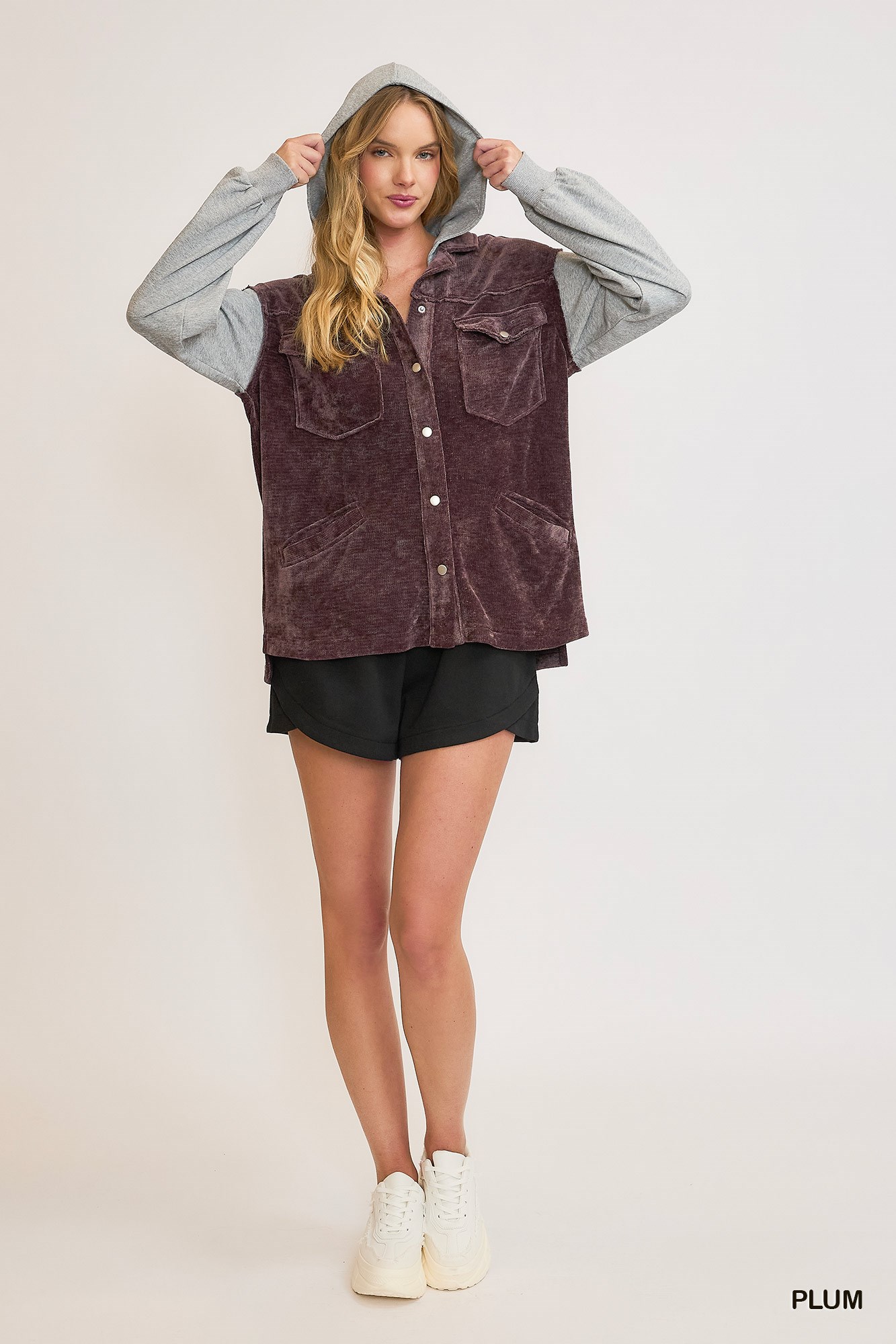Contrast Hooded Chenille Jacket, image 5