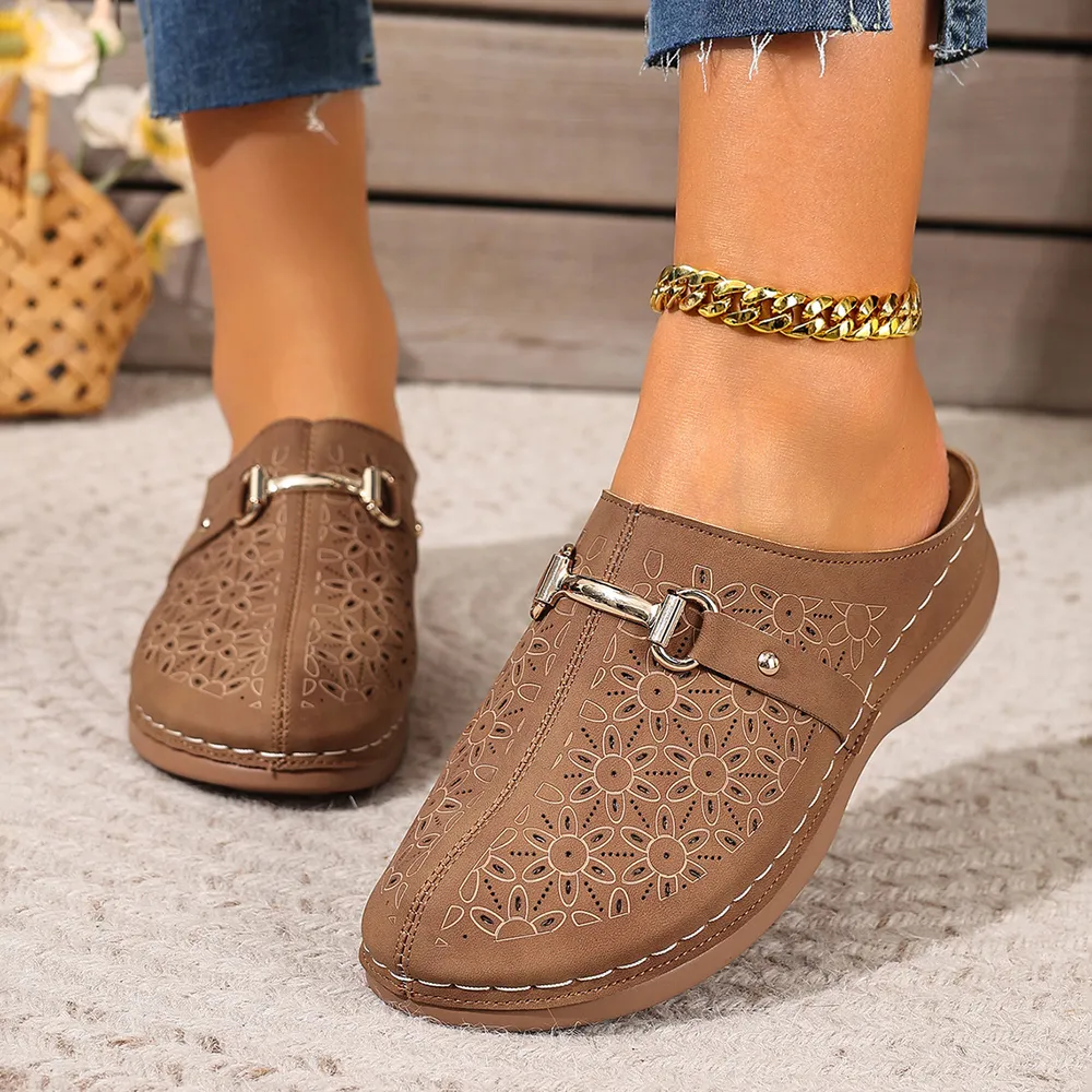 Round Toe Wedge Sandals, image 3