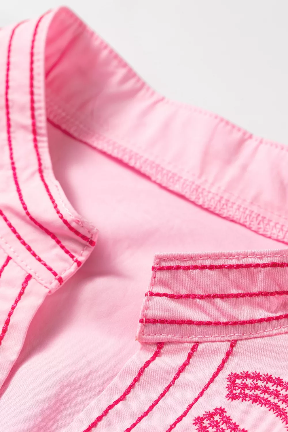 Embroidered Detail Puff Sleeve Cotton Blouse, image 7