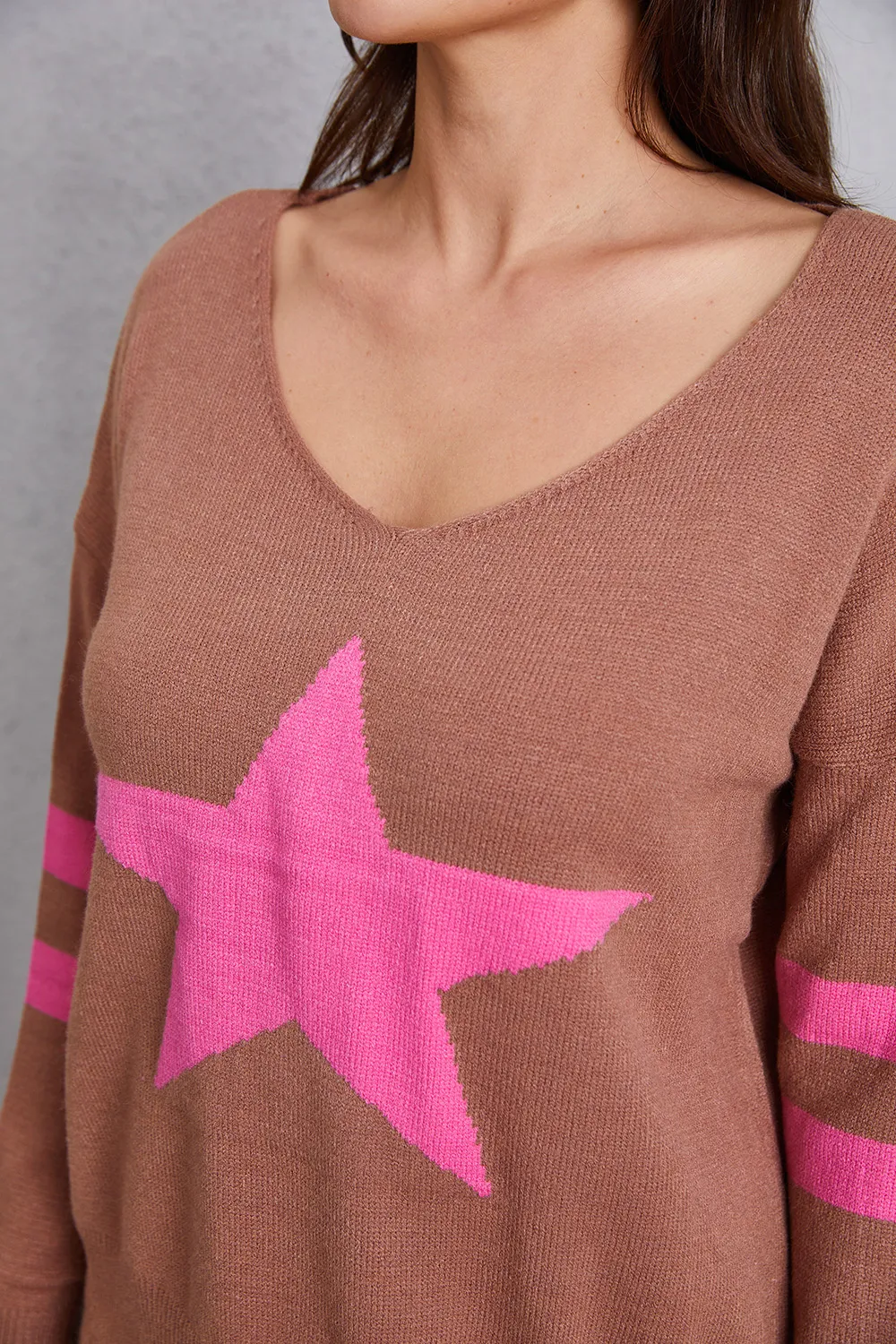 Star Scoop Neck Dropped Shoulder T-Shirt, image 5