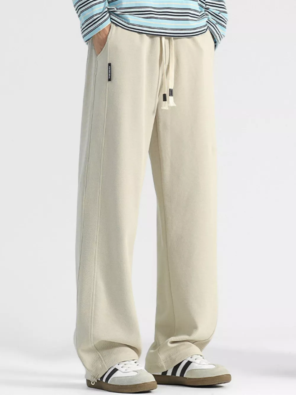Men's Plus Size Casual Loose-Fit Drawstring Pants, image 2