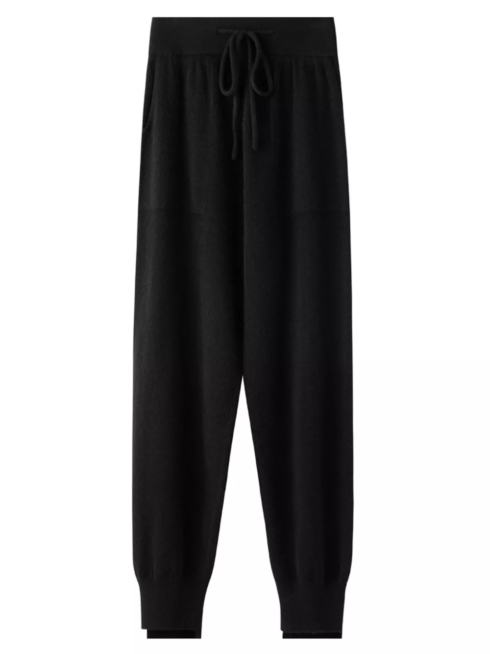 High-Waisted Drawstring Wool Sweater Pants, image 8